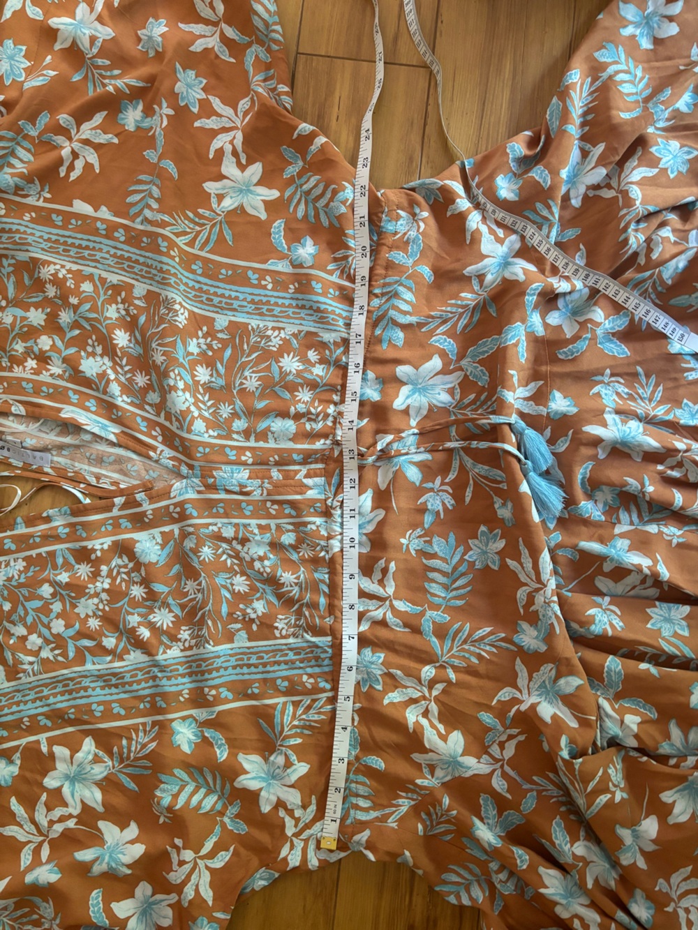 Floral Boho Mini Dress Baltic Born L Cottagecore Coastal Beachey Girlhoodcore - Picture 11 of 11